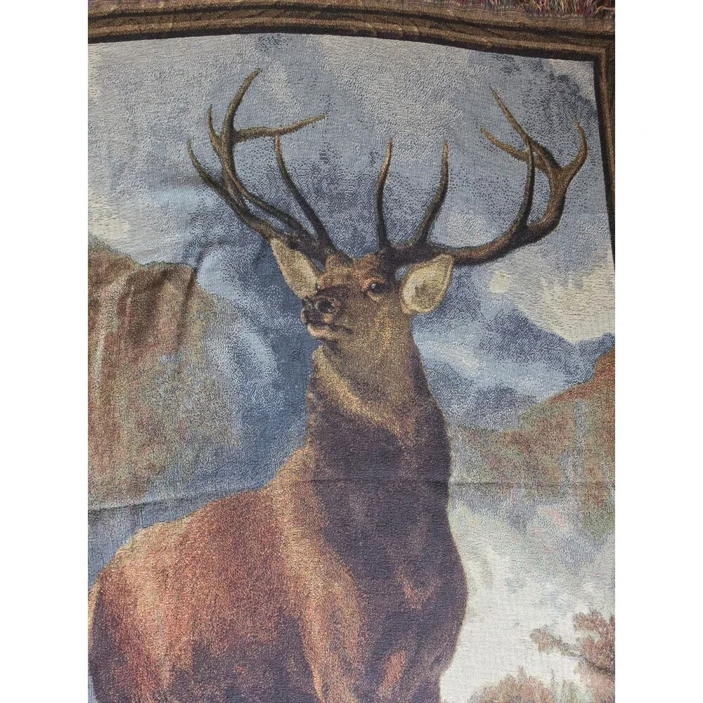 The Monarch of the Glen Jacquard-woven Tapestry Throw Blanket 72 by 54